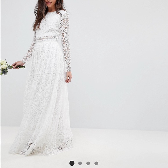 ASOS Dresses & Skirts - Asos lace maxi wedding dress